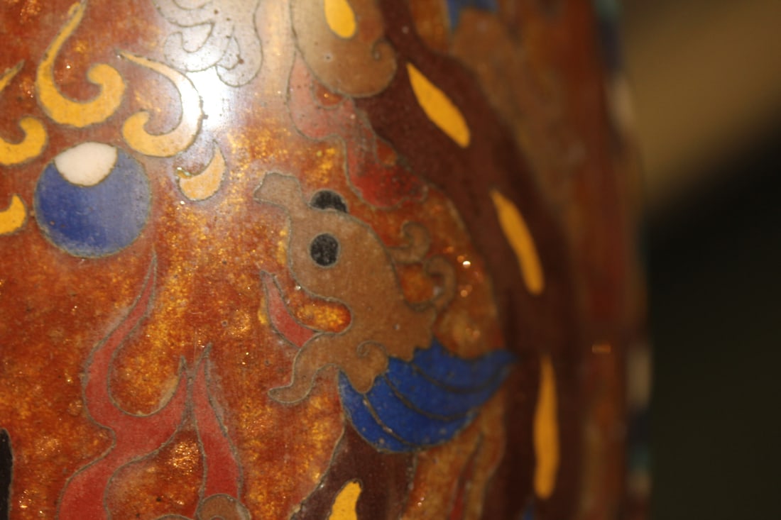 Antique Japanese Cloisonne Vase - 10