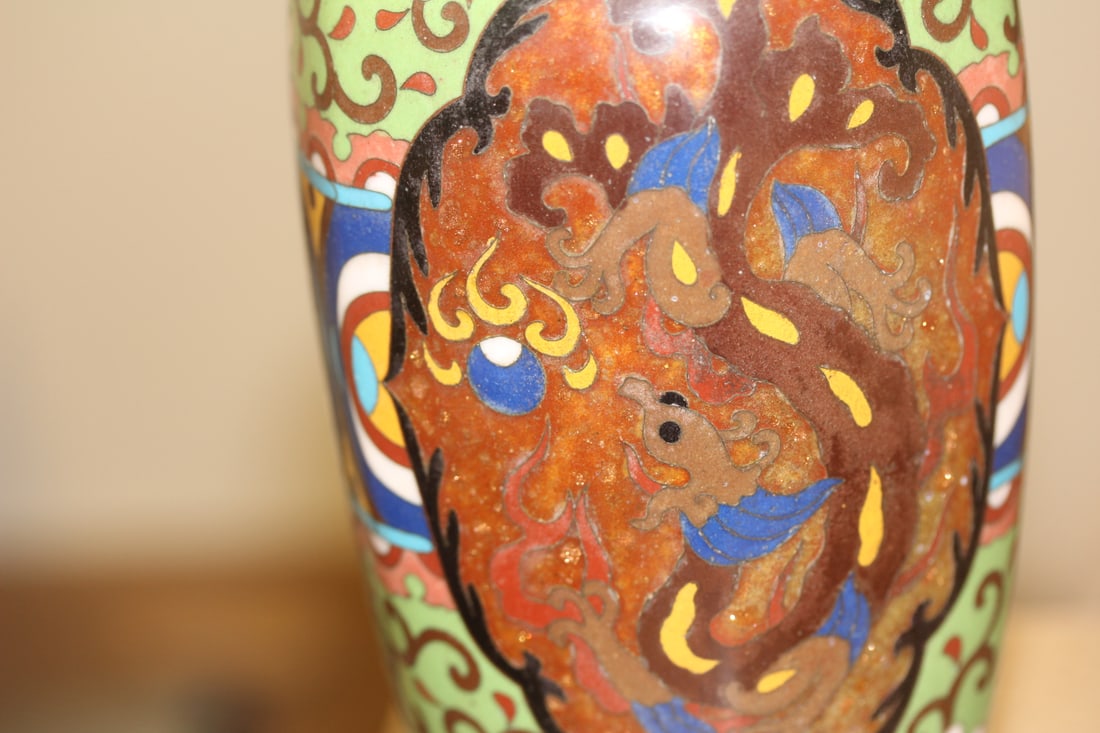 Antique Japanese Cloisonne Vase - 2