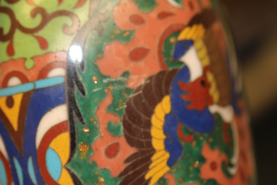 Antique Japanese Cloisonne Vase - 8