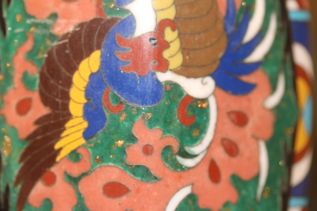 Antique Japanese Cloisonne Vase - 9
