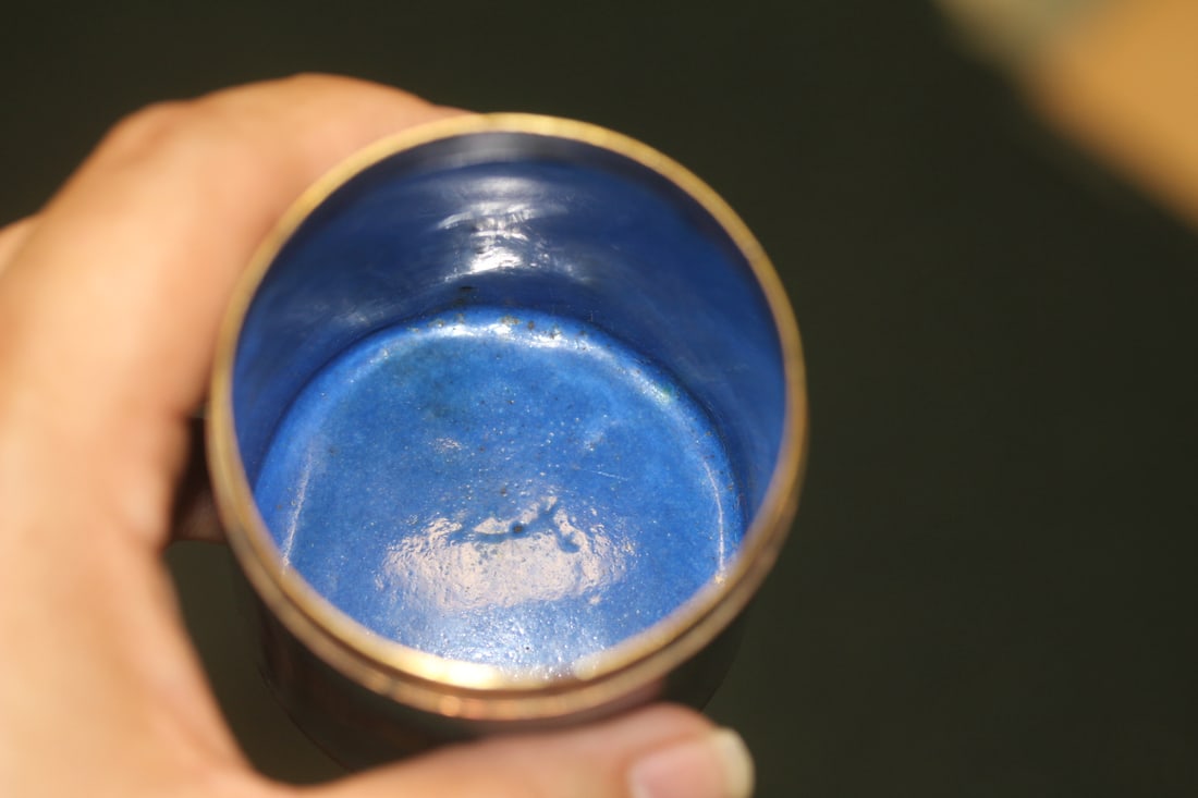 Antique Chinese Cloisonne Cylinder Box - 6