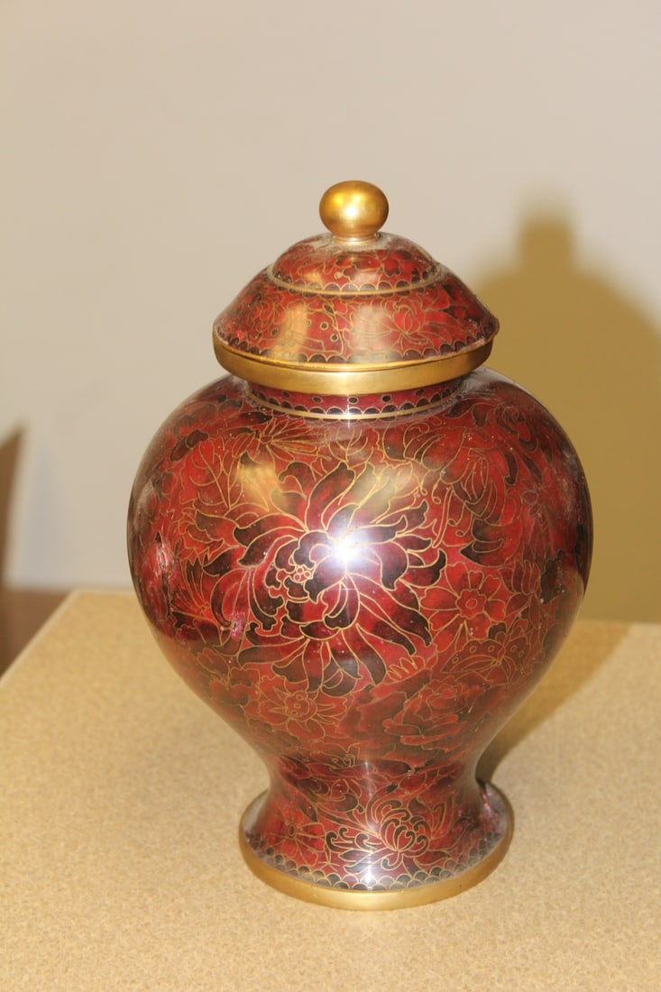 Vintage Chinese Cloisonne Jar - 3