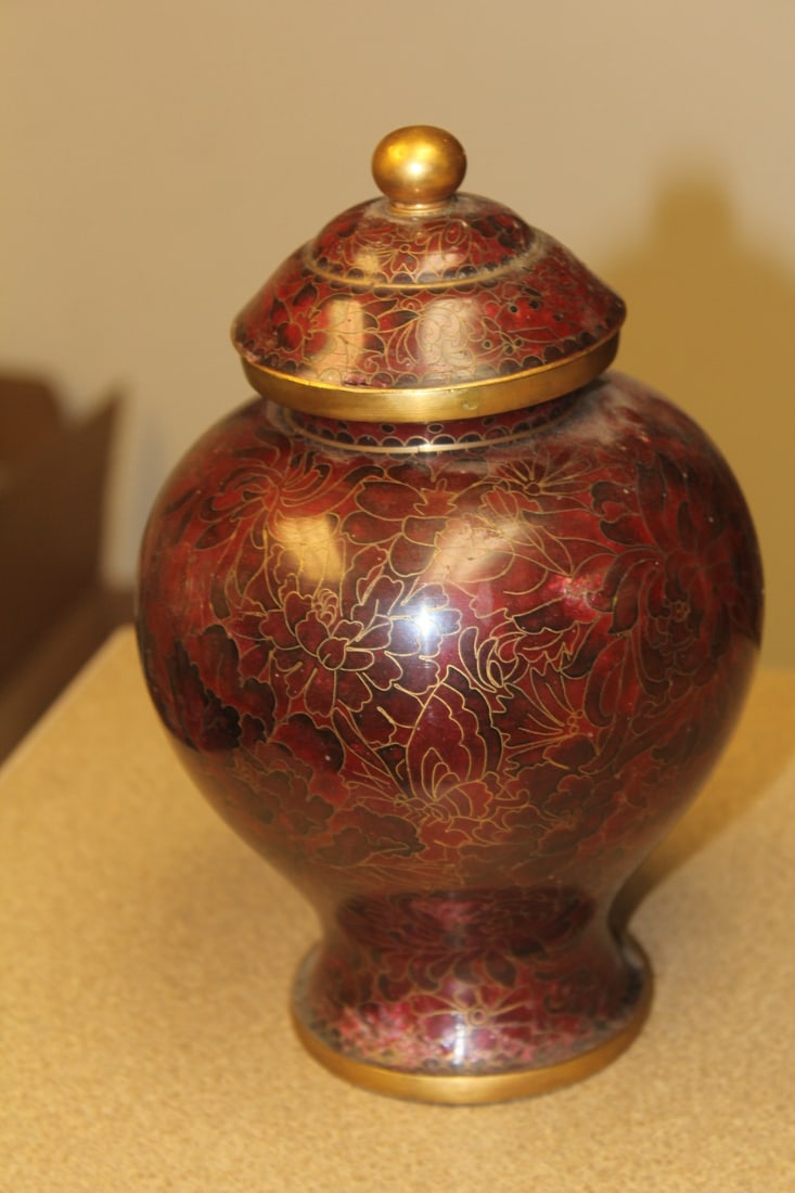 Vintage Chinese Cloisonne Jar - 5