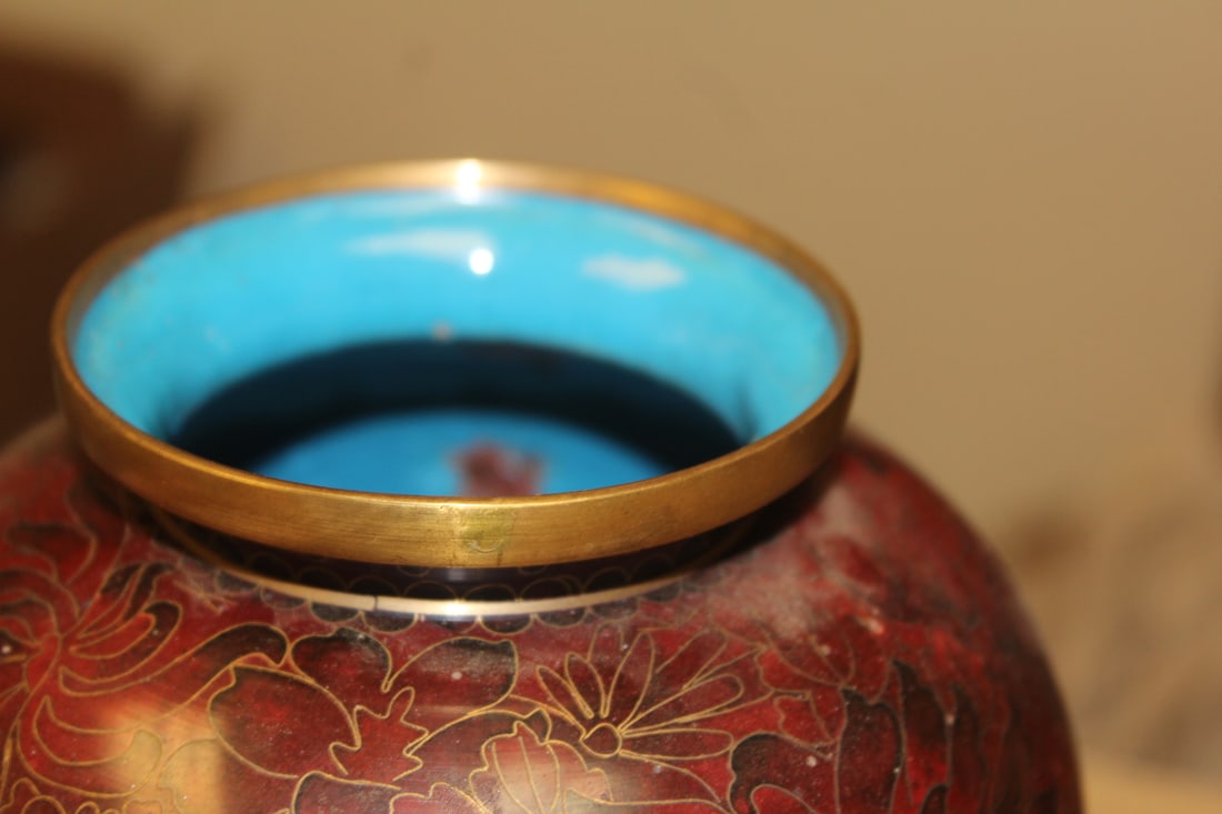 Vintage Chinese Cloisonne Jar - 6