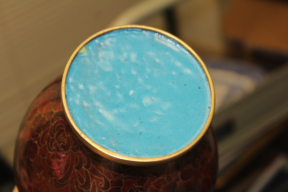 Vintage Chinese Cloisonne Jar - 8