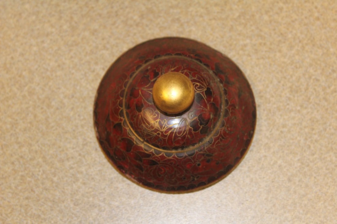Vintage Chinese Cloisonne Jar - 9