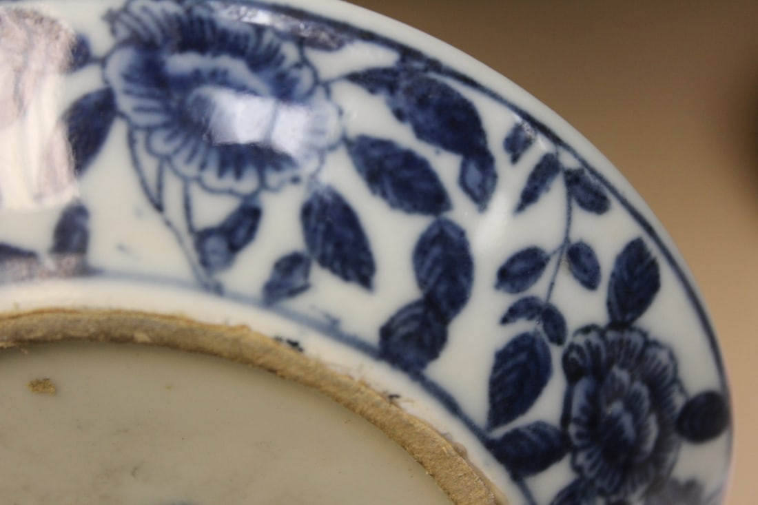 Antique Chinese Blue and White Small Dish - 6