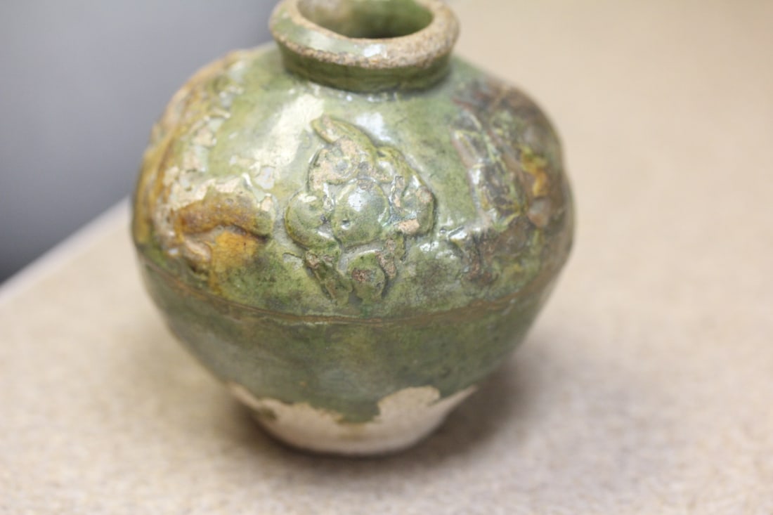 Antique Chinese Dragon Pottery Jar - 3