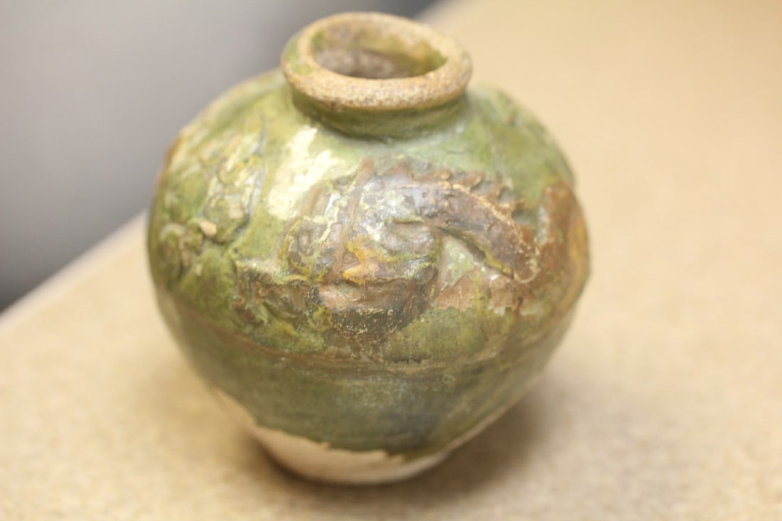 Antique Chinese Dragon Pottery Jar - 4