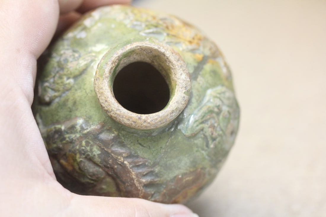 Antique Chinese Dragon Pottery Jar - 6
