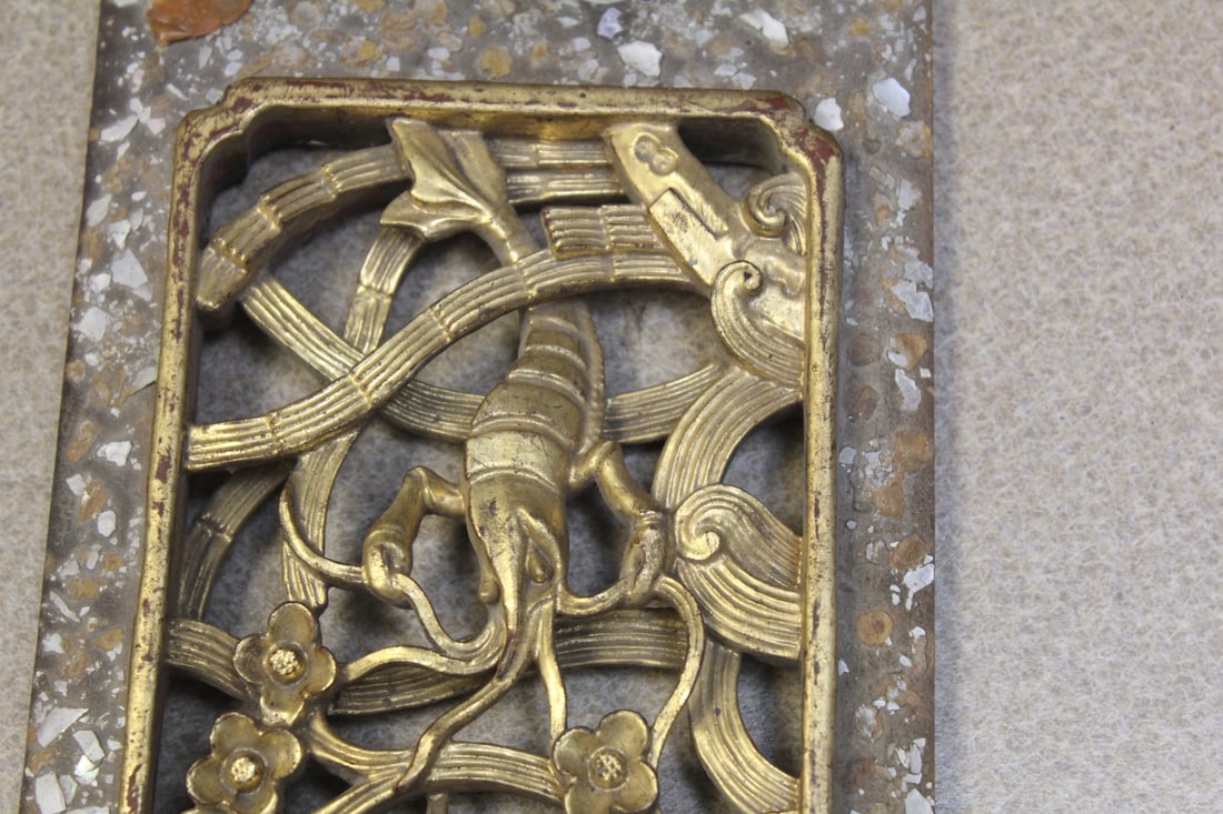 Antique/Vintage Carved Chinese Panel - 3
