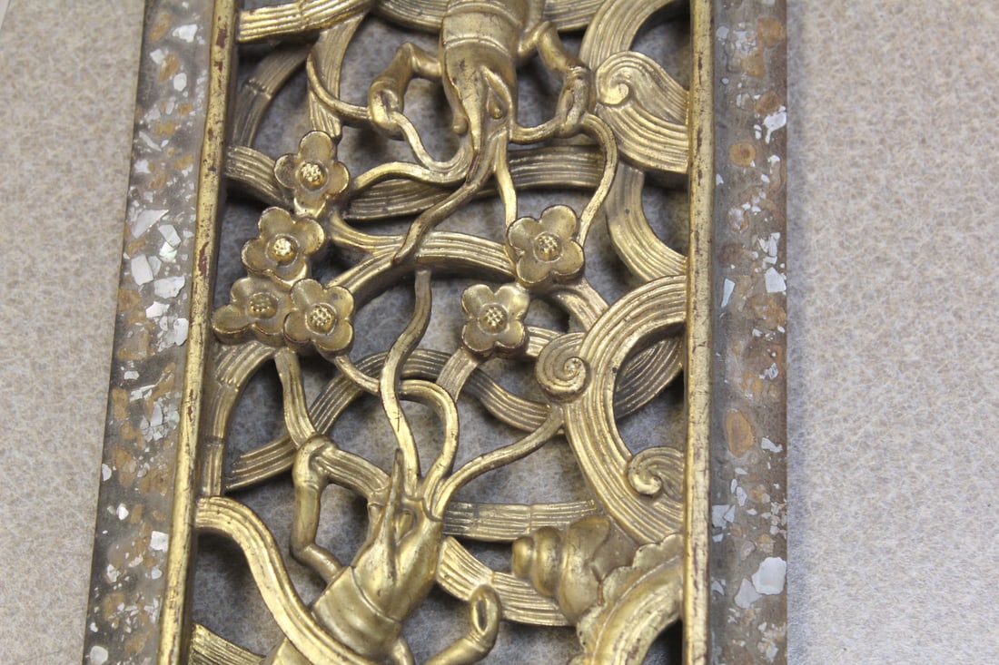 Antique/Vintage Carved Chinese Panel - 4