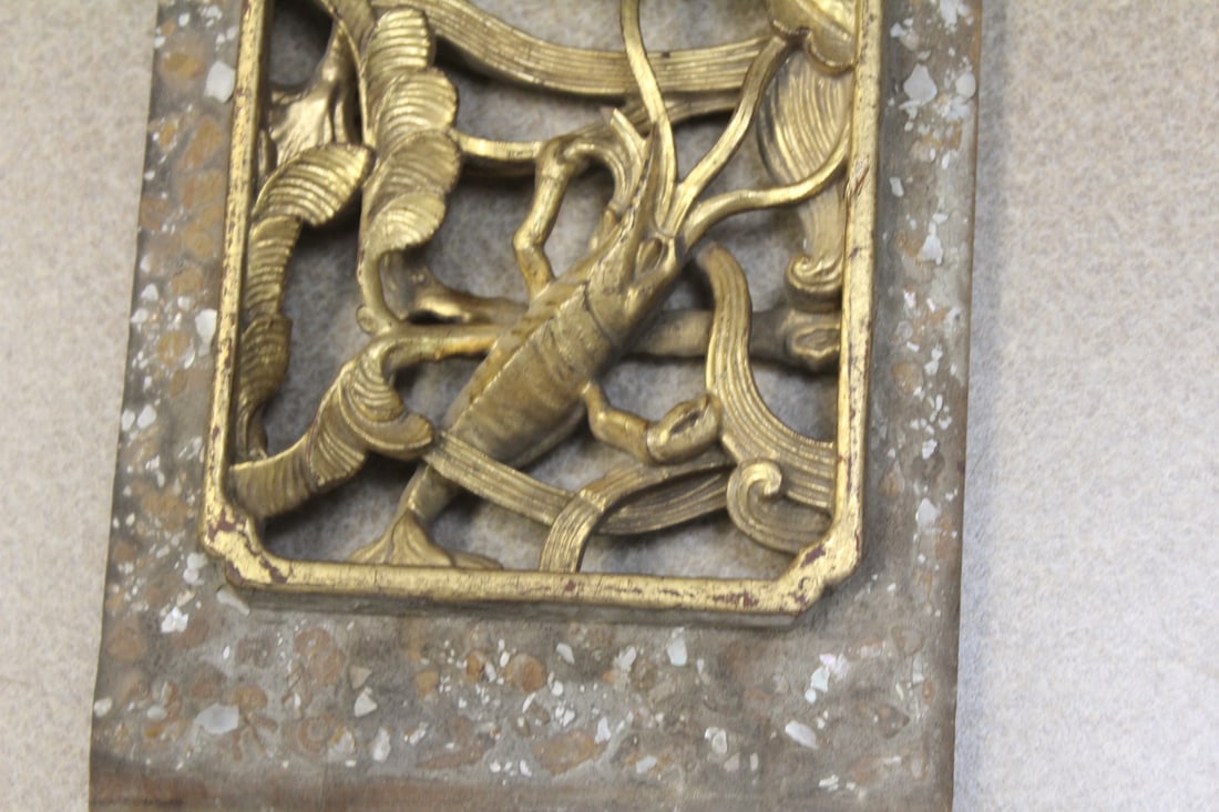 Antique/Vintage Carved Chinese Panel - 6