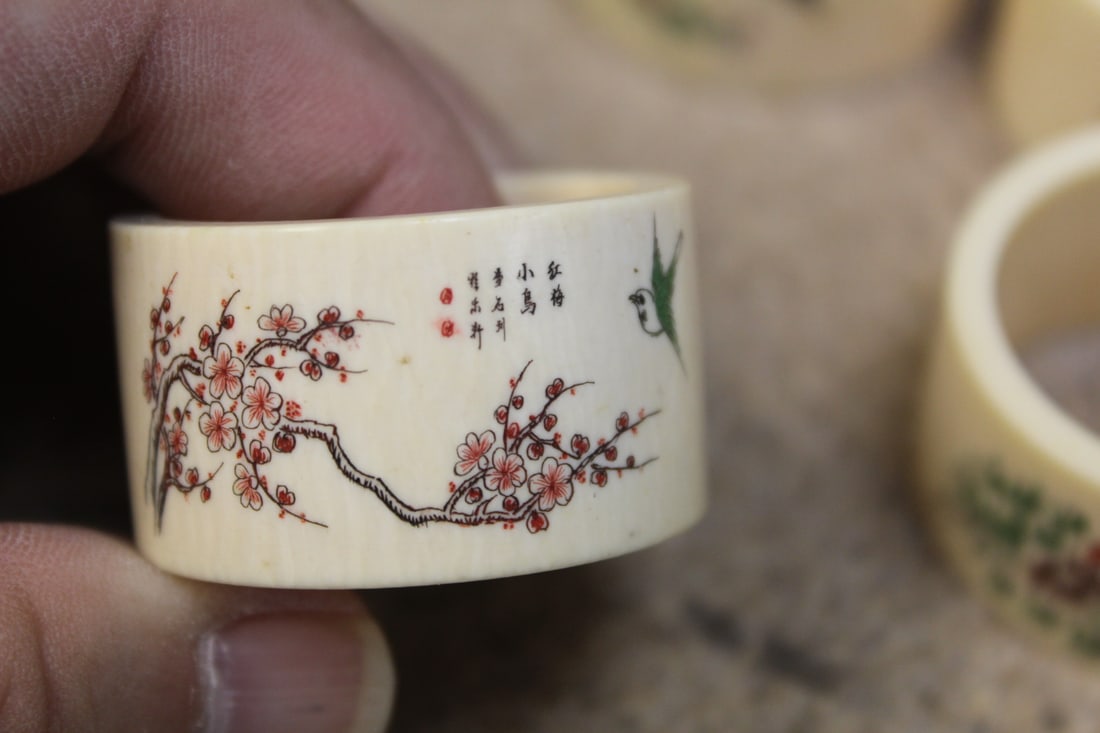 Set of 6 Chinese Napkin Rings - 2