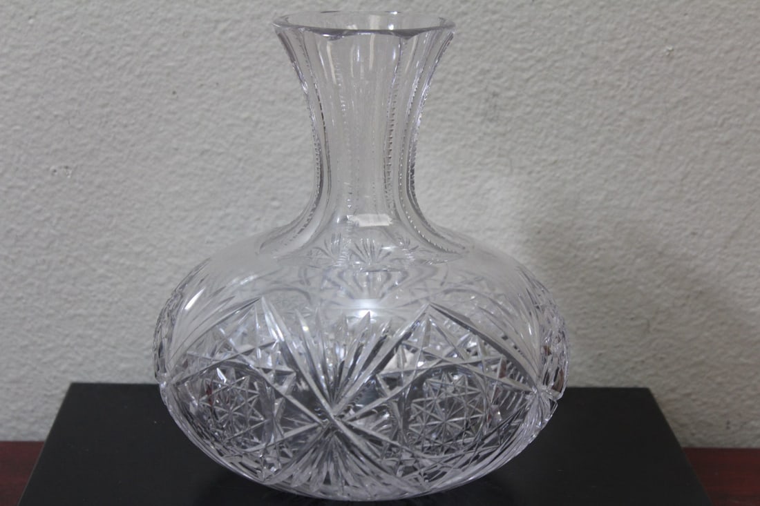 A Cut Glass Vase/Bottle - 2