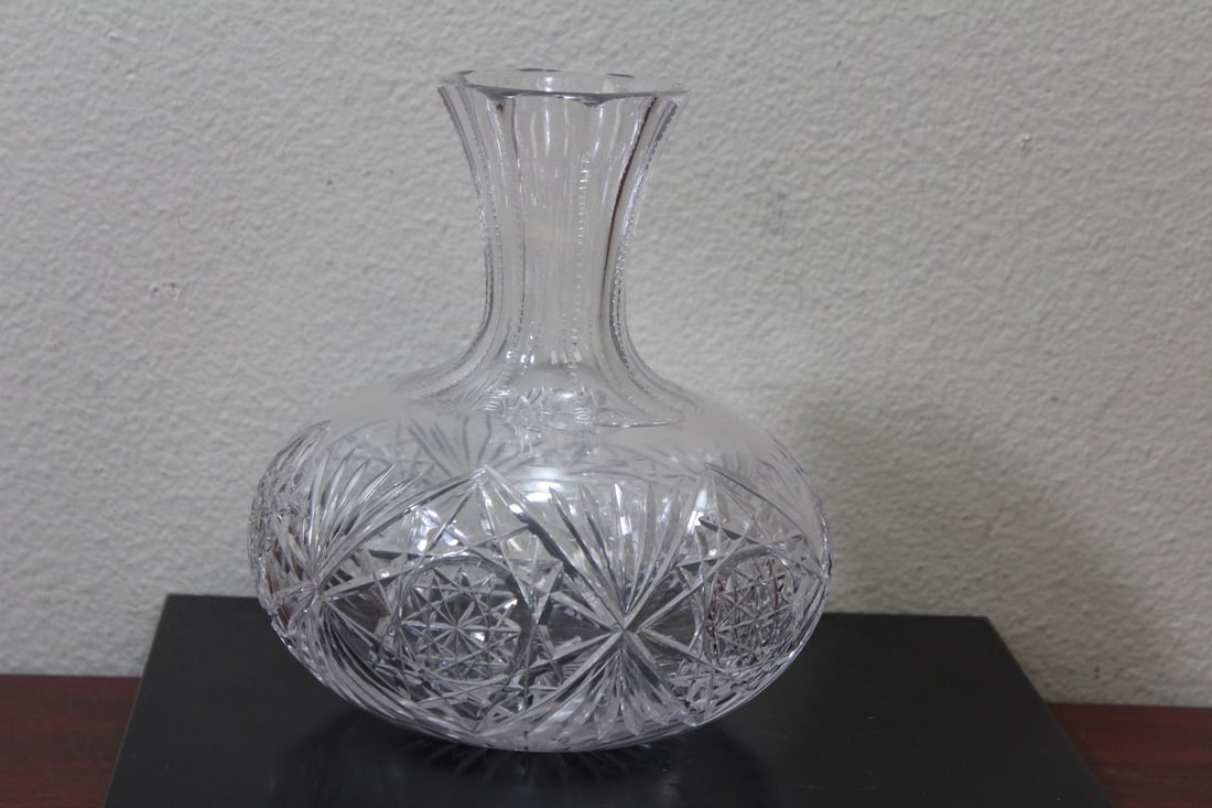 A Cut Glass Vase/Bottle - 3