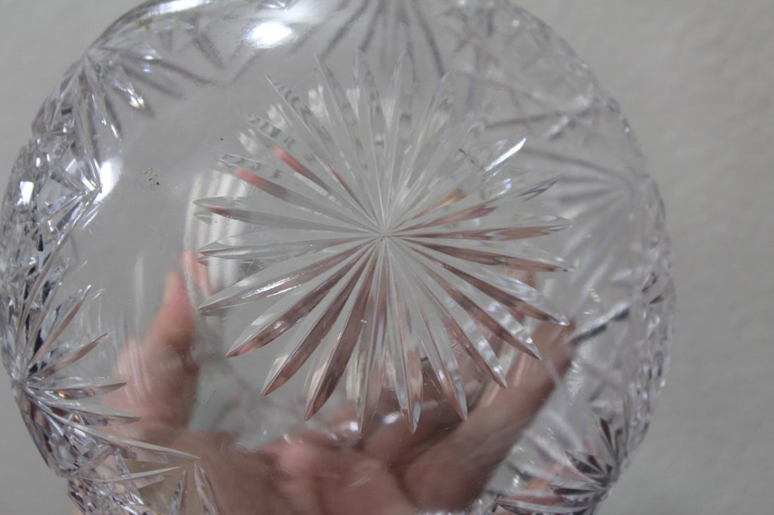 A Cut Glass Vase/Bottle - 6