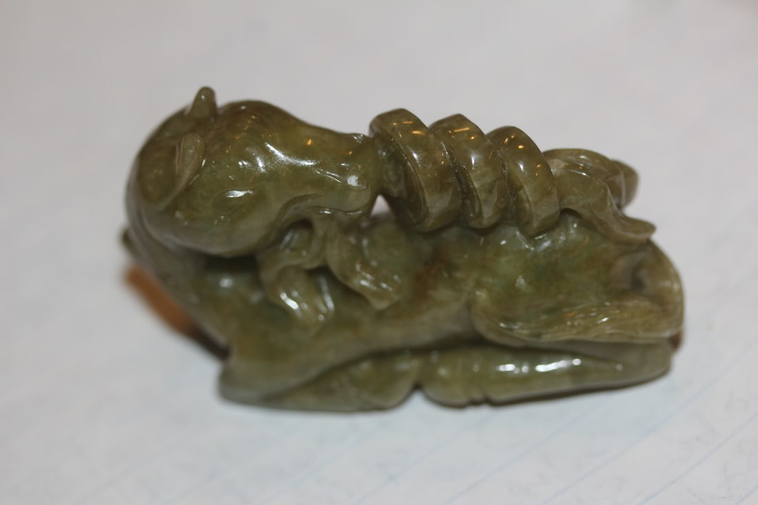Chinese Jade or Jadeite Horse: 2 1/2" across