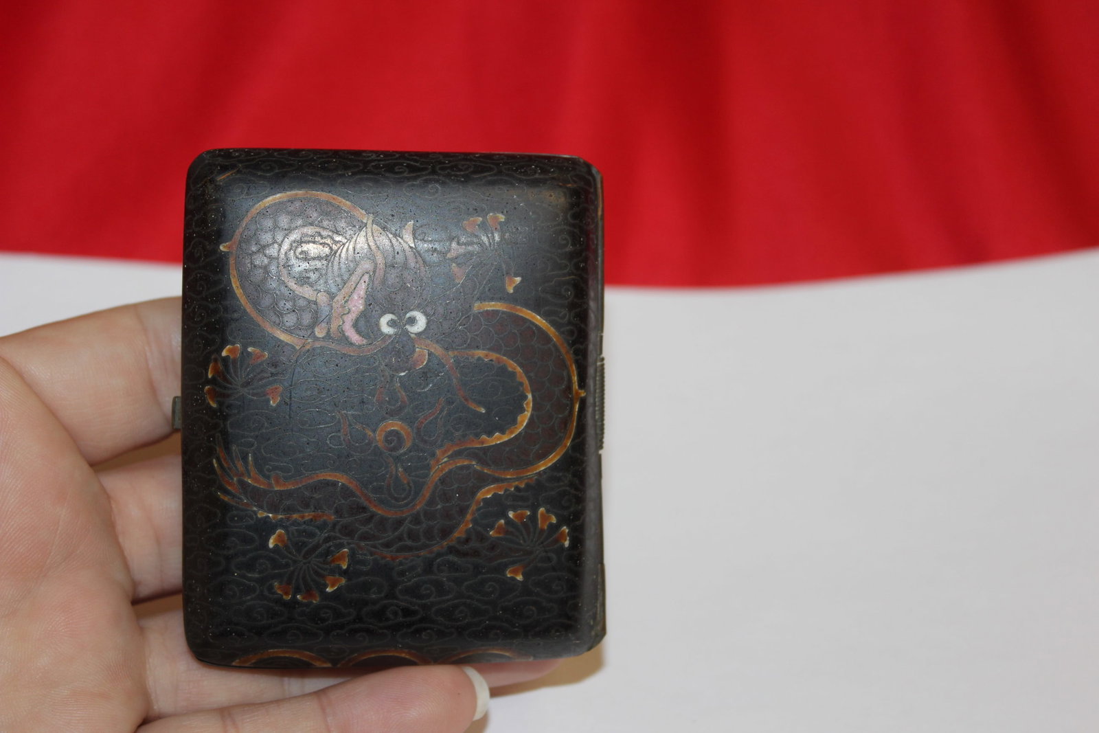 A Chinese Cloisonne and Dragon Cigarette Case - 3