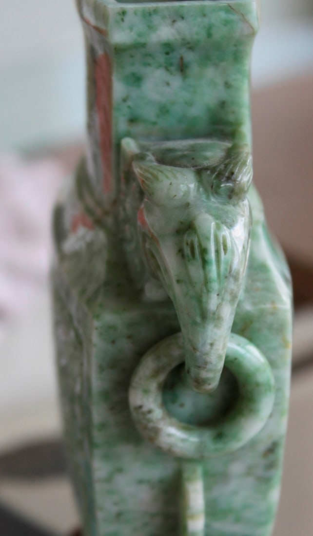 Chinese Jadeite Urn With Lid - 5