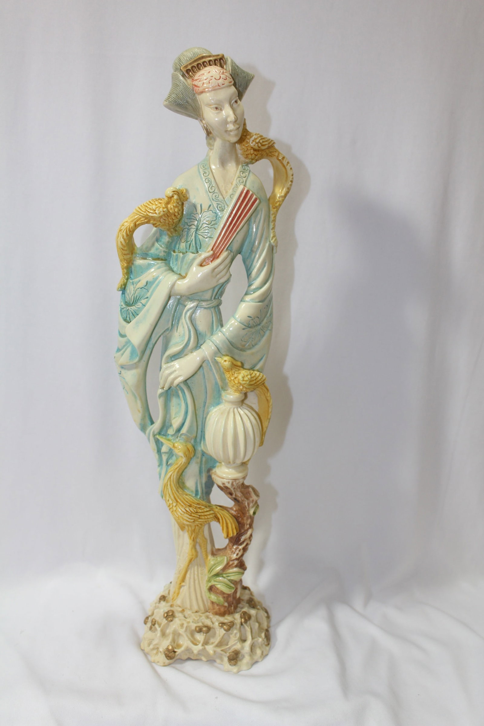 A Chinese Composite Material Figurine: 18 5/8" tall