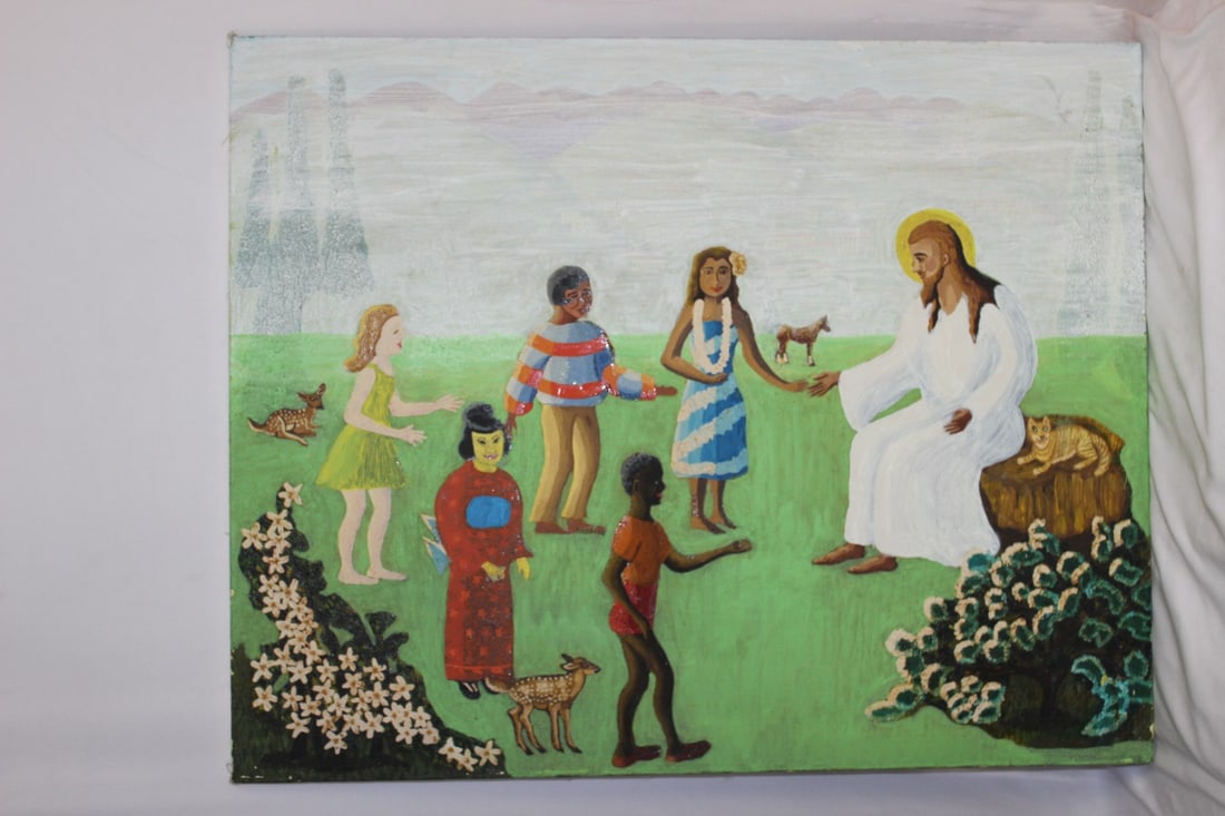 An Unsigned Joyce Van Tassel Page Oil on Canvas: unframed - dated on the back -1969 - overall= 24" x 30"