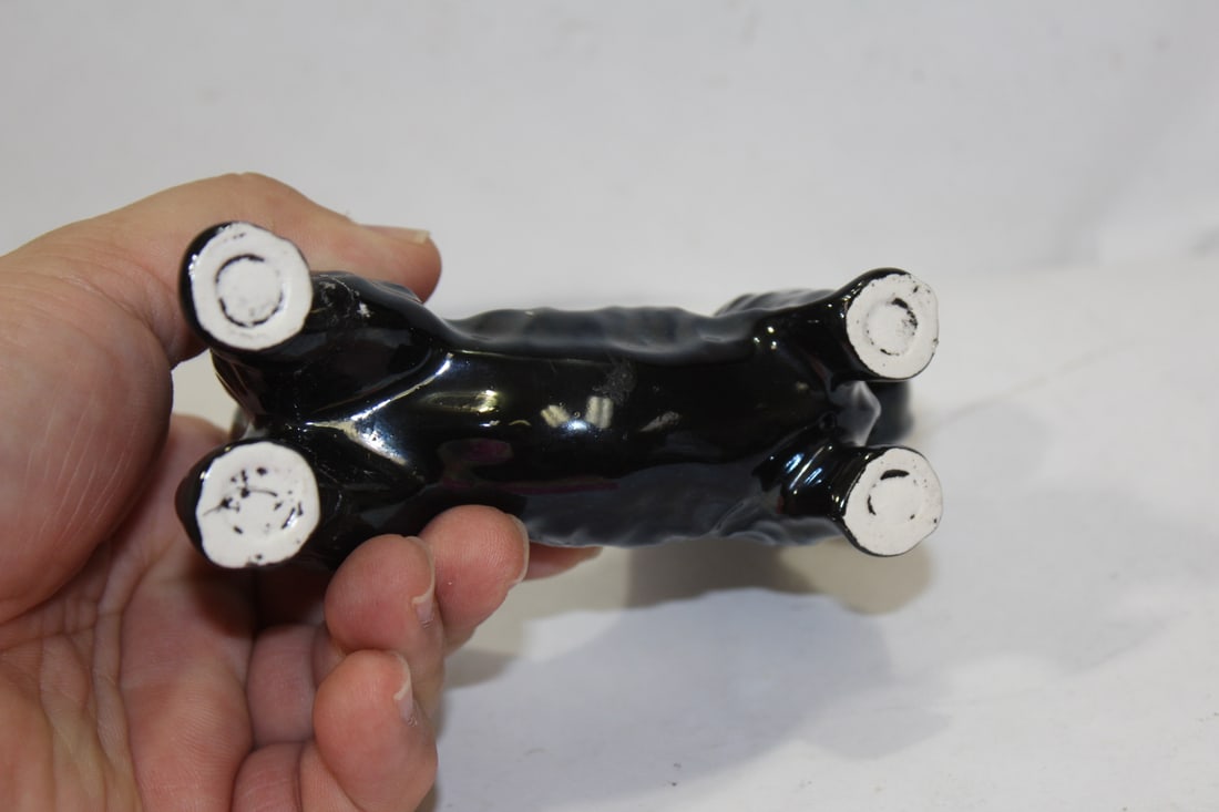 A Ceramic Black Dog - 5