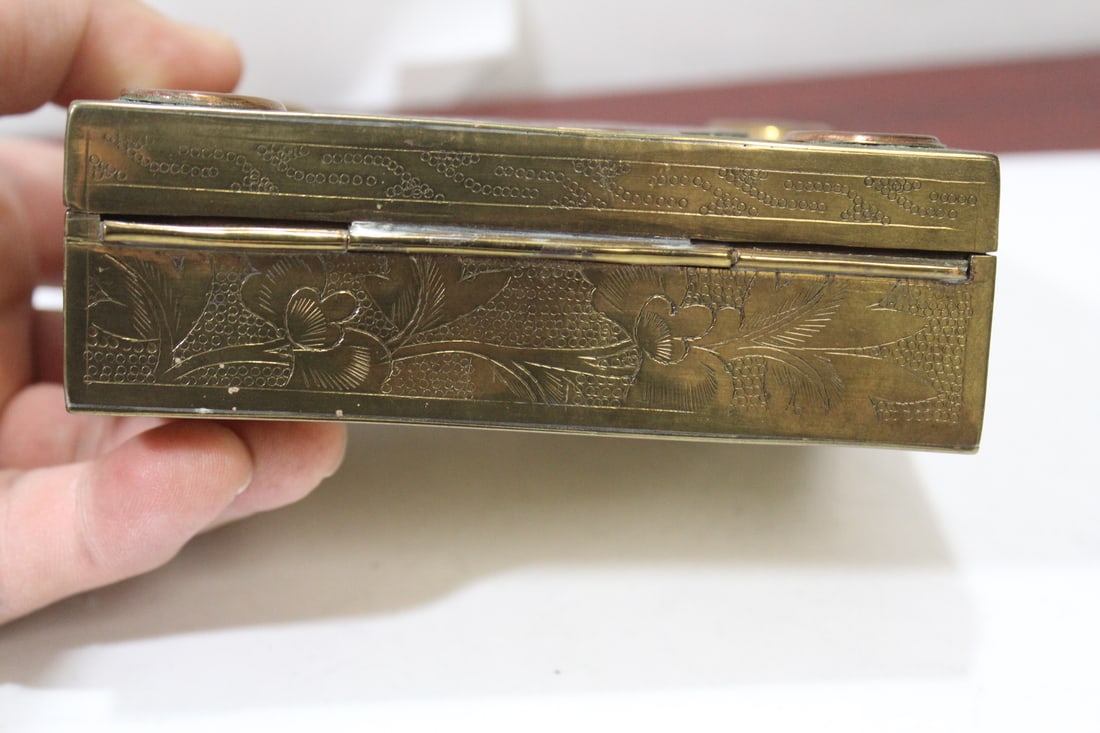 A Chinese Cloisonne and Brass Box - 4