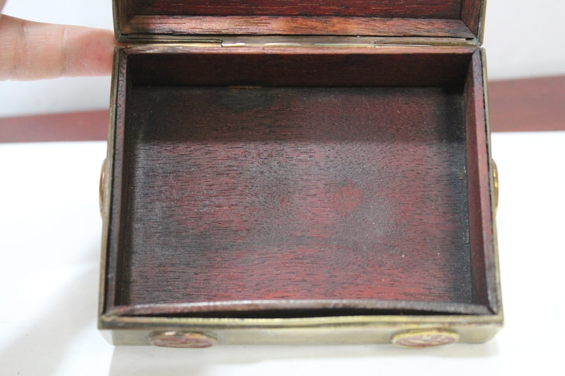 A Chinese Cloisonne and Brass Box - 9