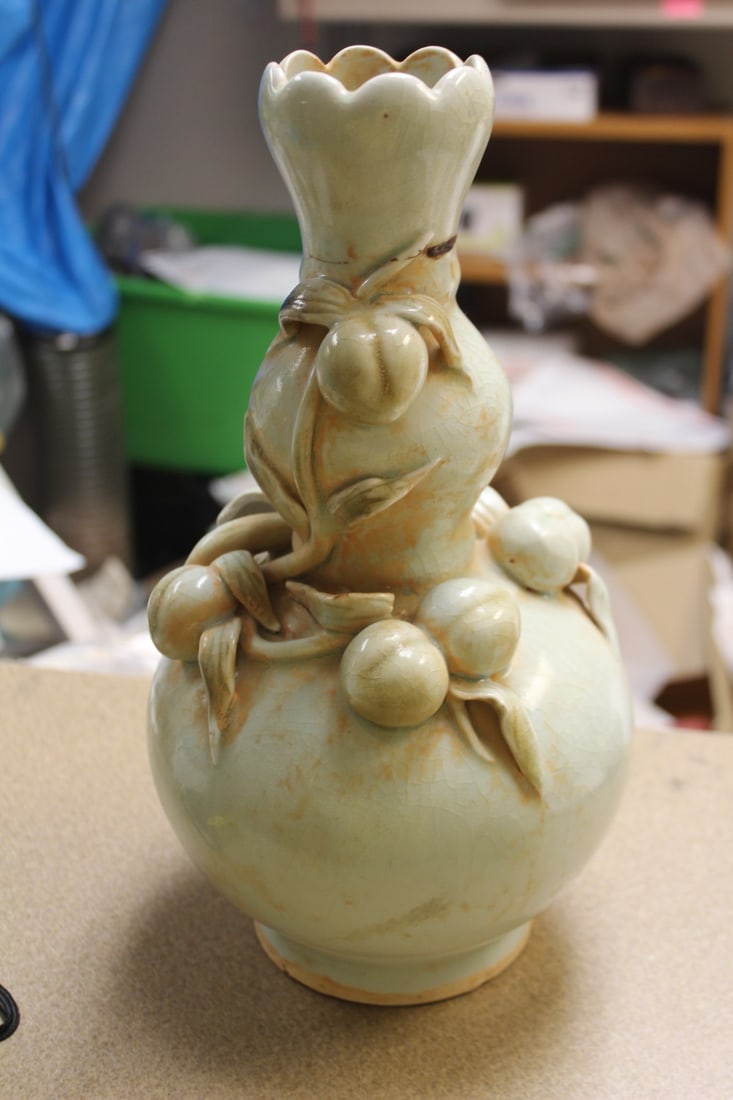 Oriental Light Celadon Vase - 3
