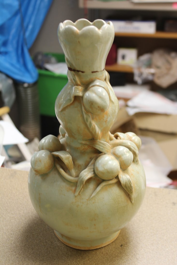 Oriental Light Celadon Vase - 5
