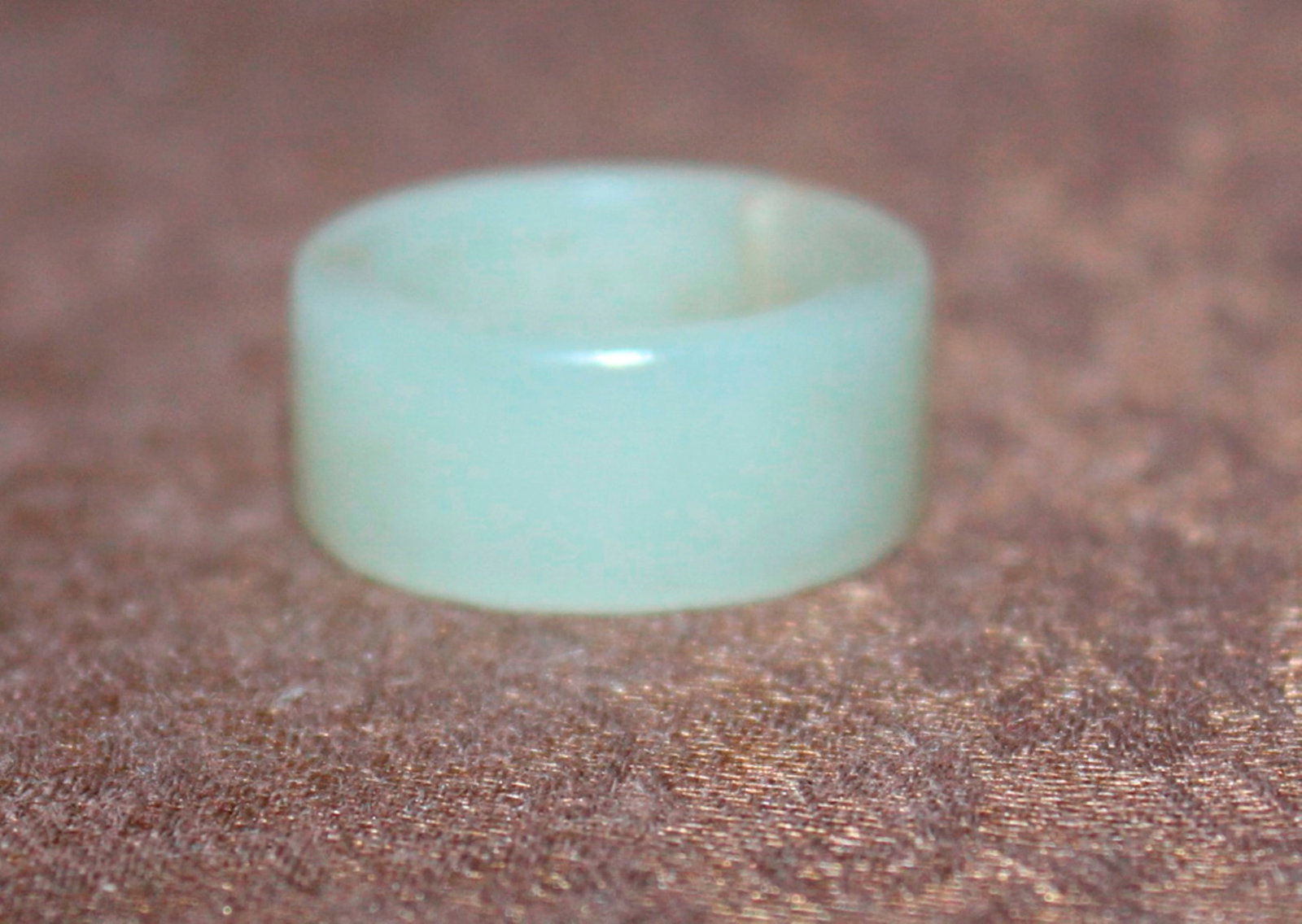 Antique Chinese White Jade Ring - 5