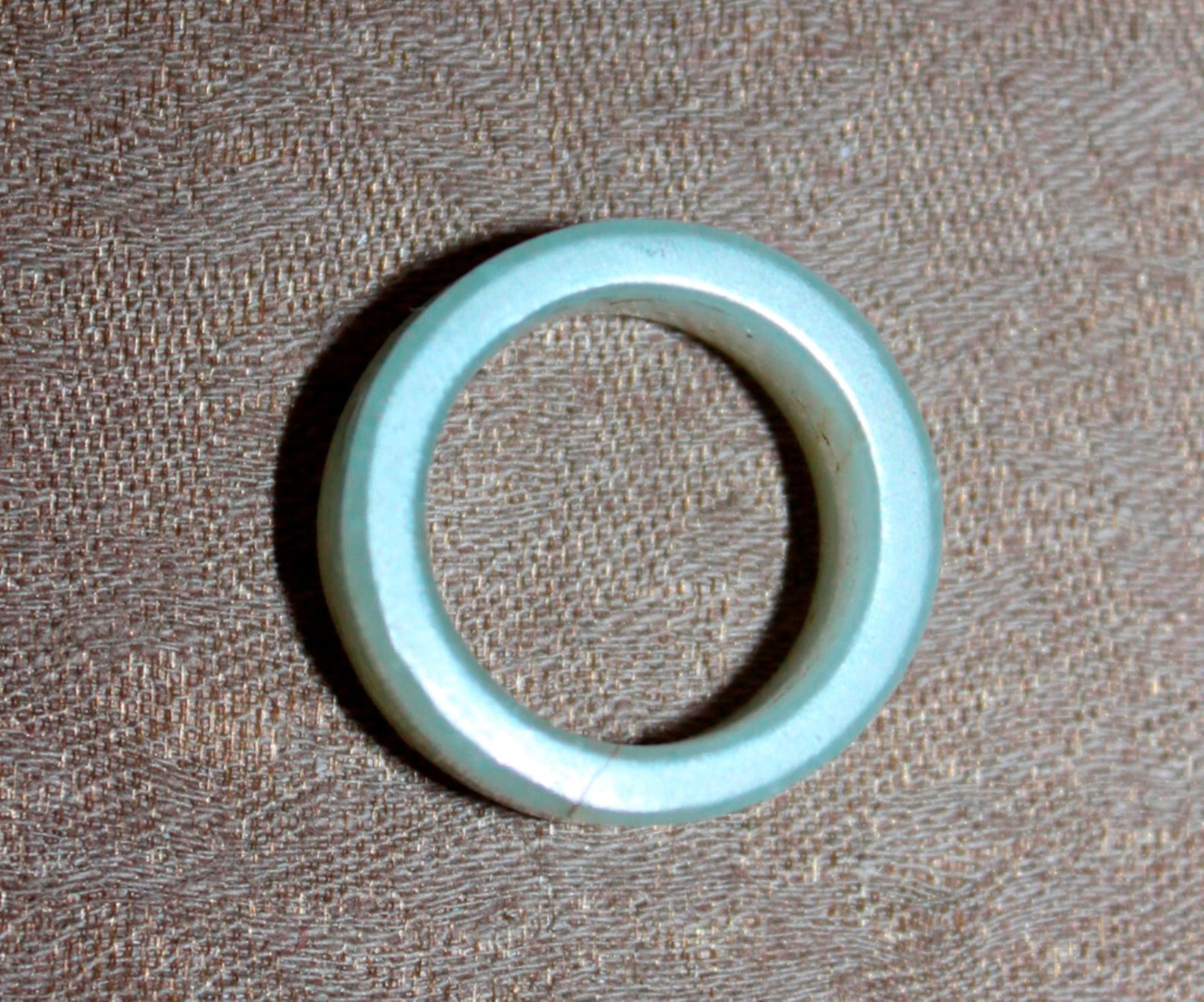 Antique Chinese White Jade Ring - 7