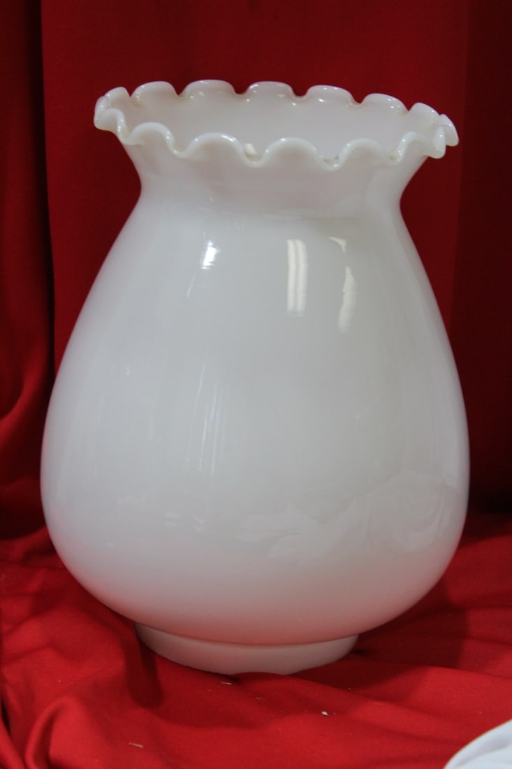 A Milk Glass Lampshade - 2