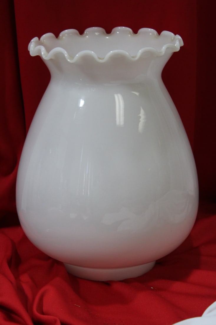 A Milk Glass Lampshade - 3