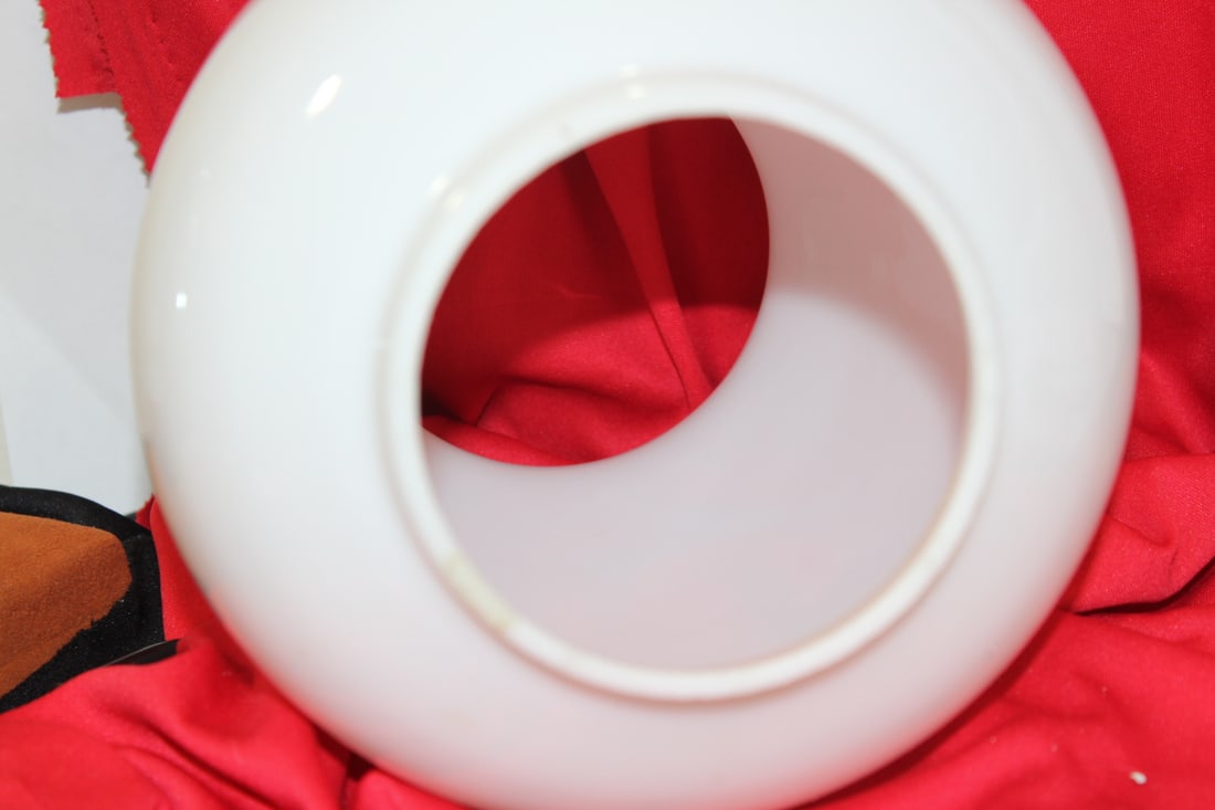 A Milk Glass Lampshade - 6