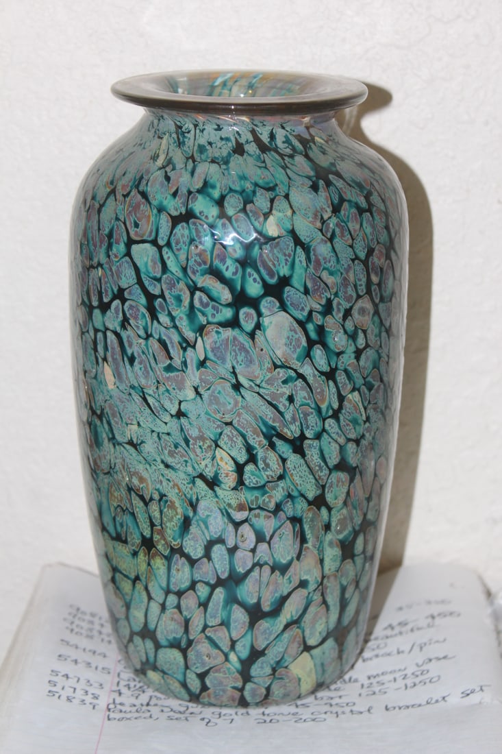 Micro Mosaic Style Art Glass Vase (1 of 7)