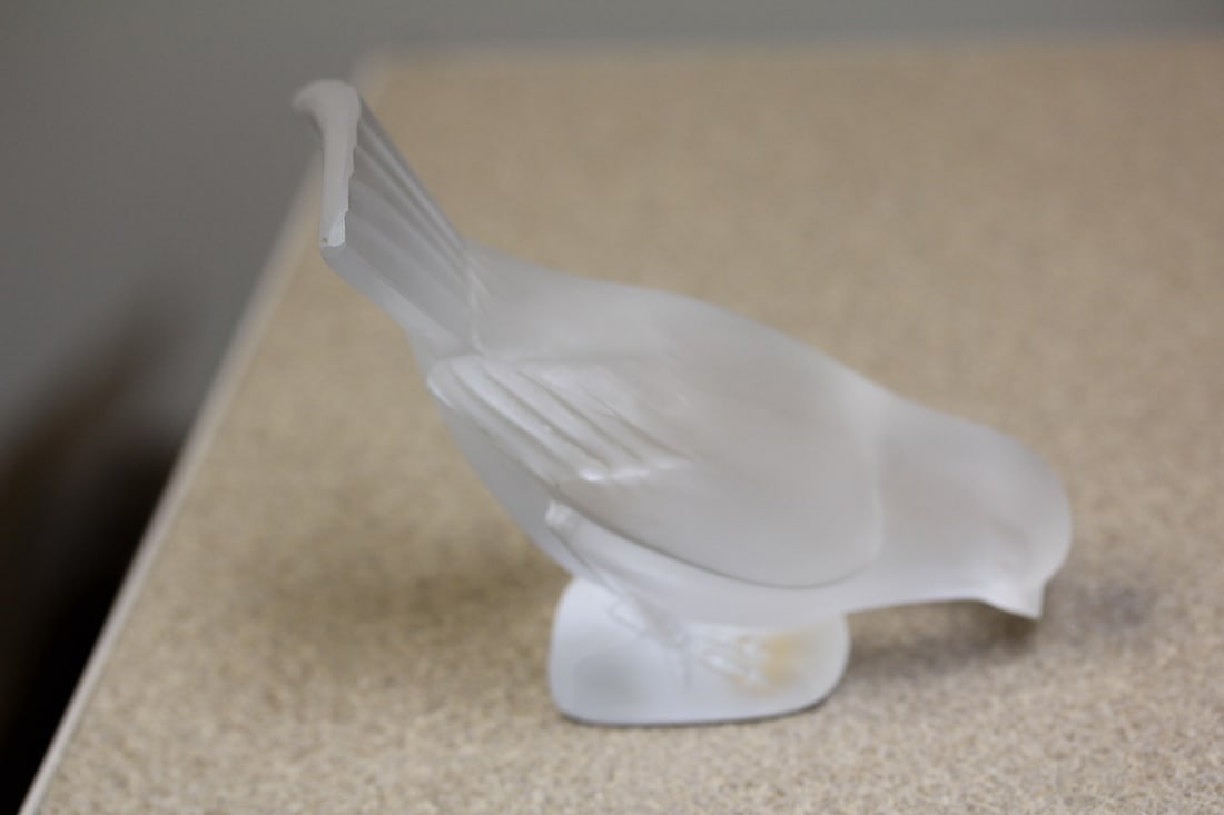 Lalique Frost Glass Sparrow - 3