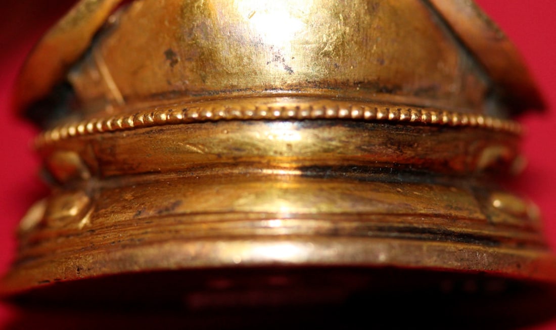 Small Rare Antique Chinese Gold Gilt Bronze Buddha - 7