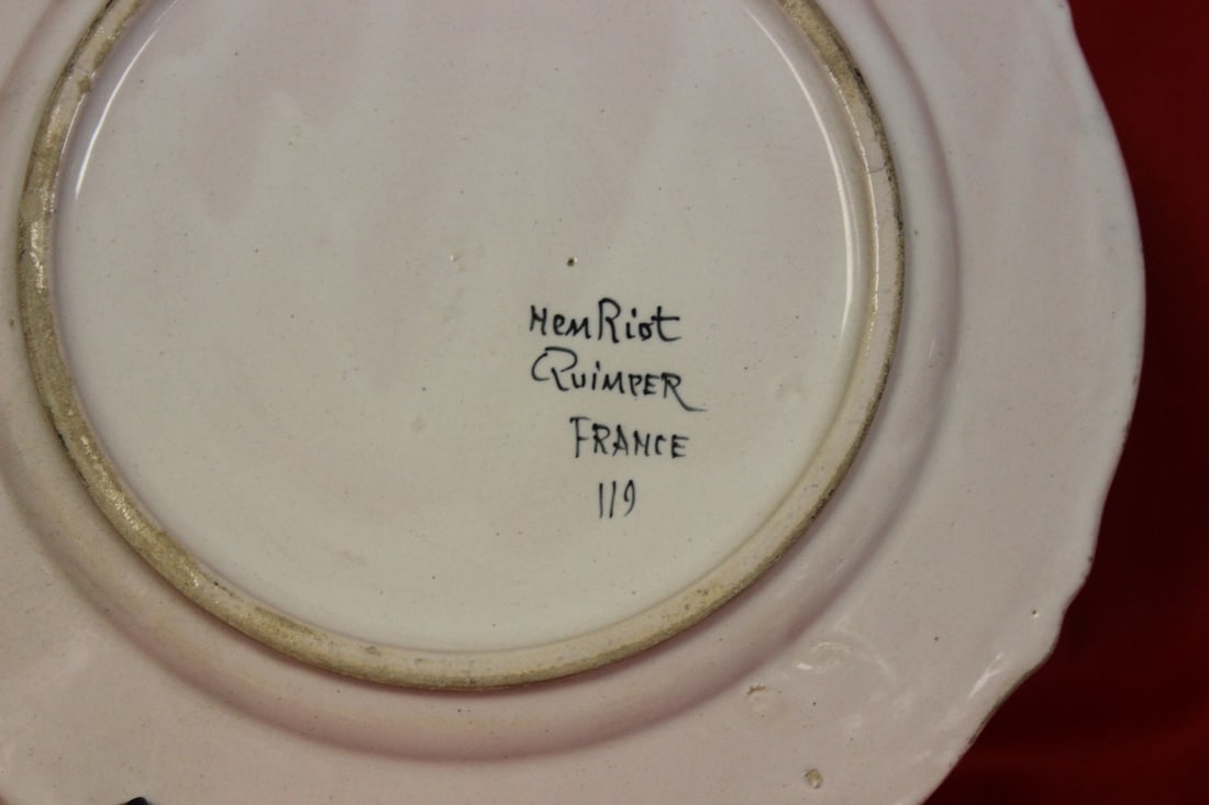 An Antique Hemriot Quimper Plate - 5