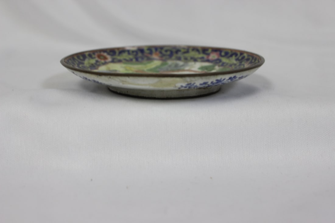 A Vintage China Enamel Small Dish - 3