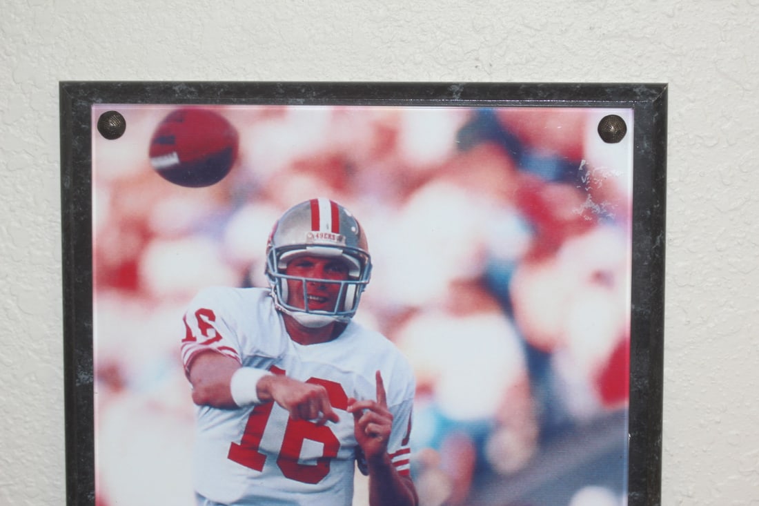Joe Montana Football Plaque - 4