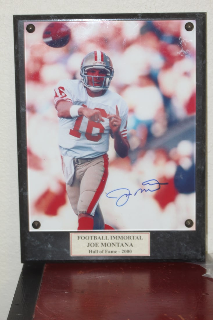 Joe Montana Football Plaque - 5