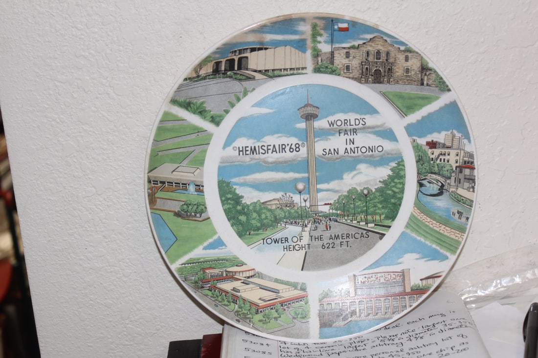 A 1968 World's Fair Plate: 10 1/2" in diameter
