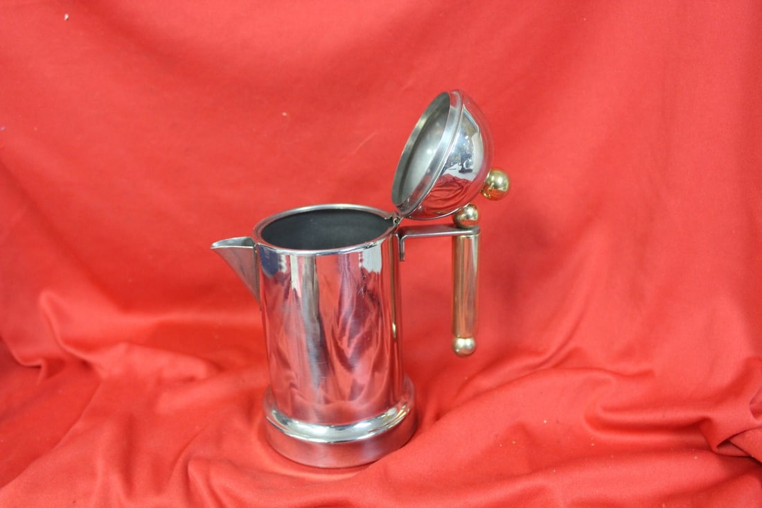 A Vev Vigano Kontessa Gold Inox Teapot - 2
