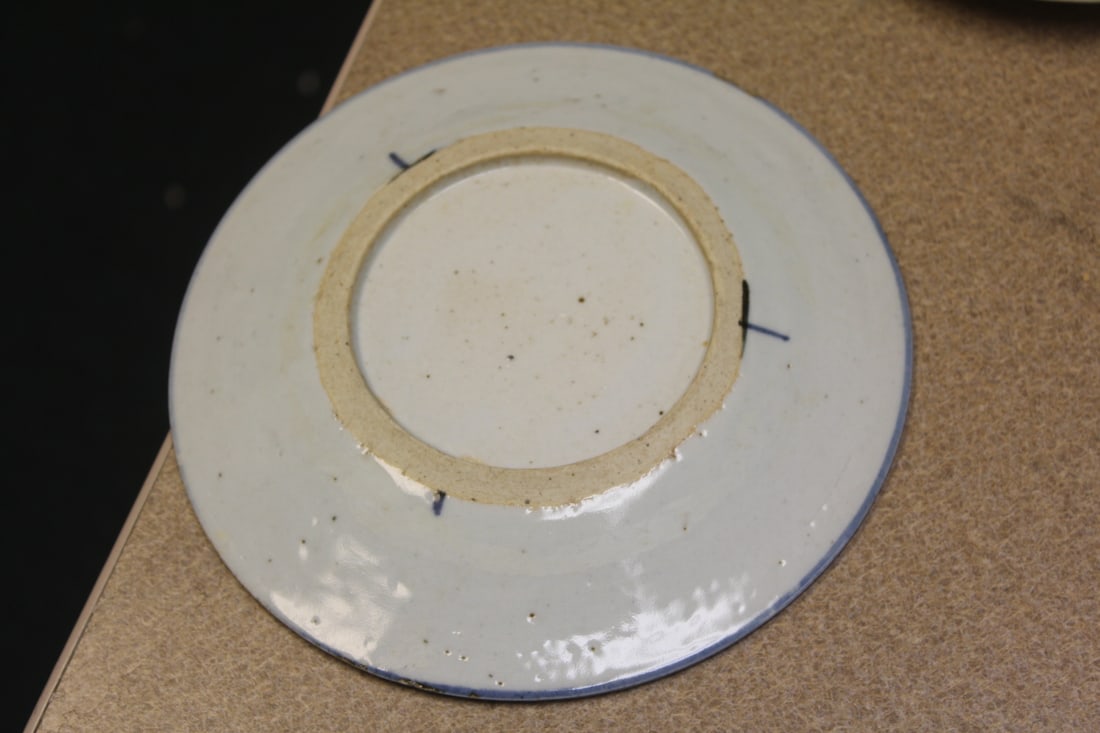 Chinese Canton Blue and White Export Plate - 5