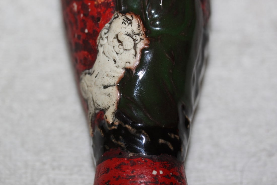 Antique Japanese Pottery Sumida Gawa vase - 6