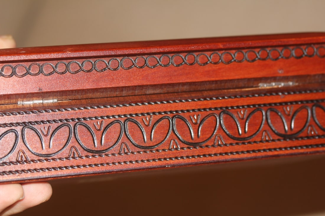 Beautiful Carved Wood Box - 6