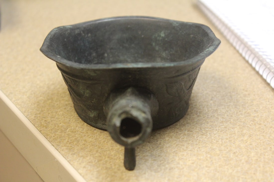 Antique Chinese Bronze Silk Iron - 2