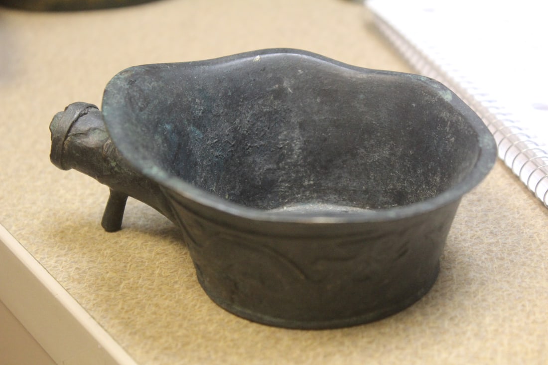 Antique Chinese Bronze Silk Iron - 3